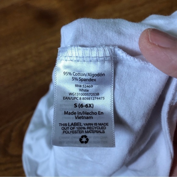 Wonder Nation white cami tank in size 6/6x - Picture 3 of 3